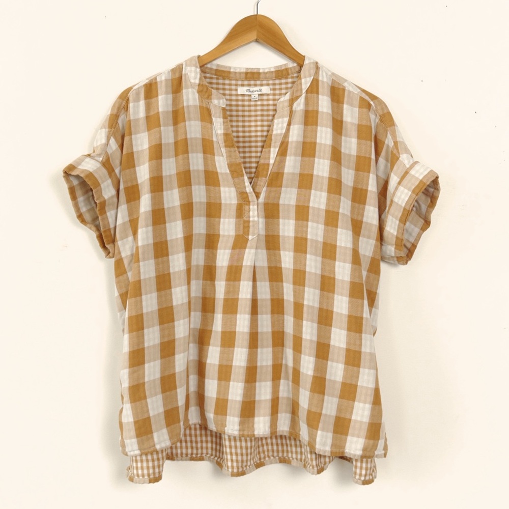Madewell Gingham shirt, sz medium